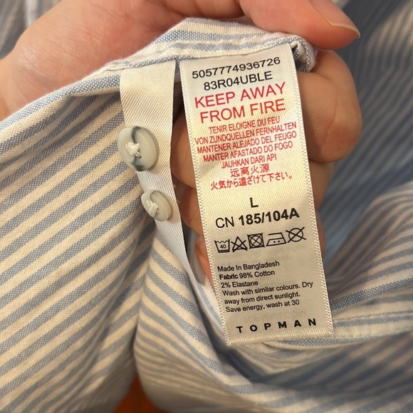 Cotton Stripe Oversized Button Down - Picture 4 of 4